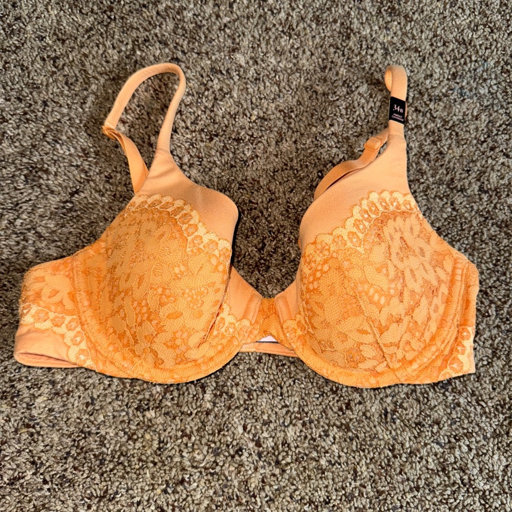 Victoria's Secret Lace Bra in Vibrant Orange